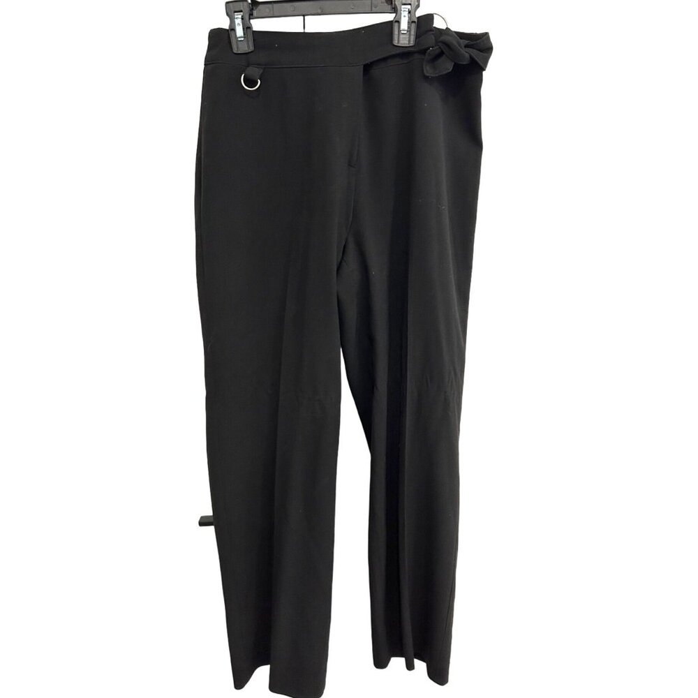 SC Collection Stretch Black Pants Womens Size 8 Accent Belt